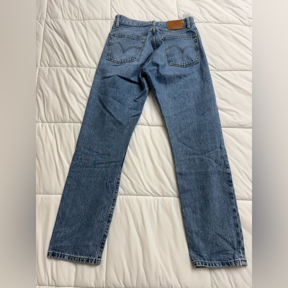 Levi's 501 Women’s Straight Blue Jeans - Picture 3 of 9